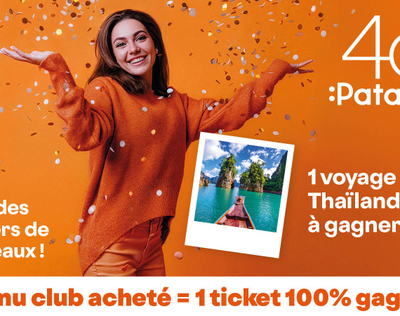 Jeu des 40 ans avec un voyage en thailande à gagner
