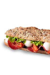 Sandwich sicilien froid coppa mozzarella salade verte tomates cerises
